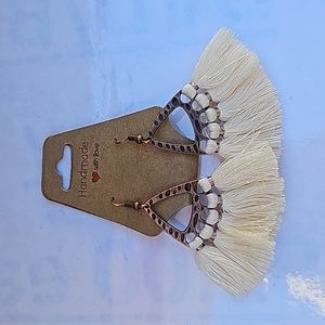 Boho cream colored dangles